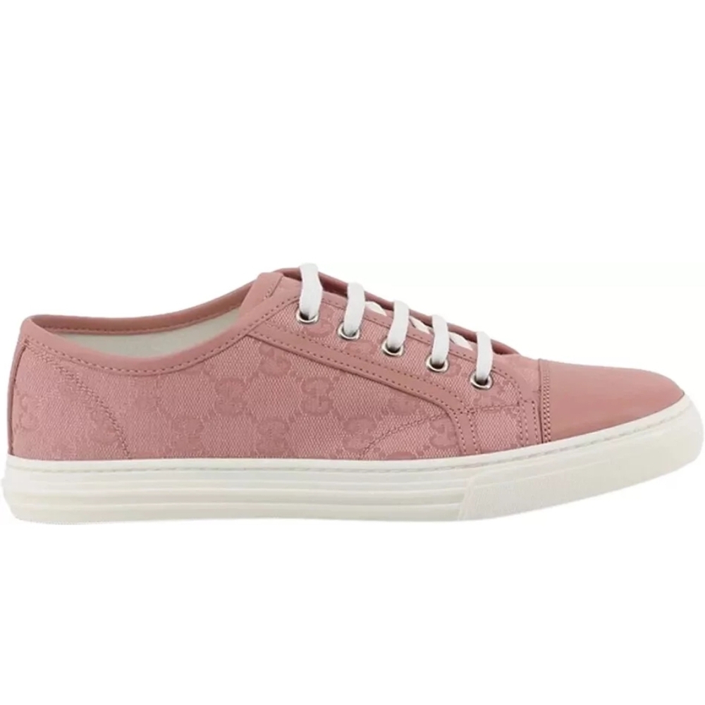 EUC AUTHENTIC GUCCI TESS S GOMMA ROSE GG MONOGRAM SNEAKERS IN BOX - Picture 3 of 6